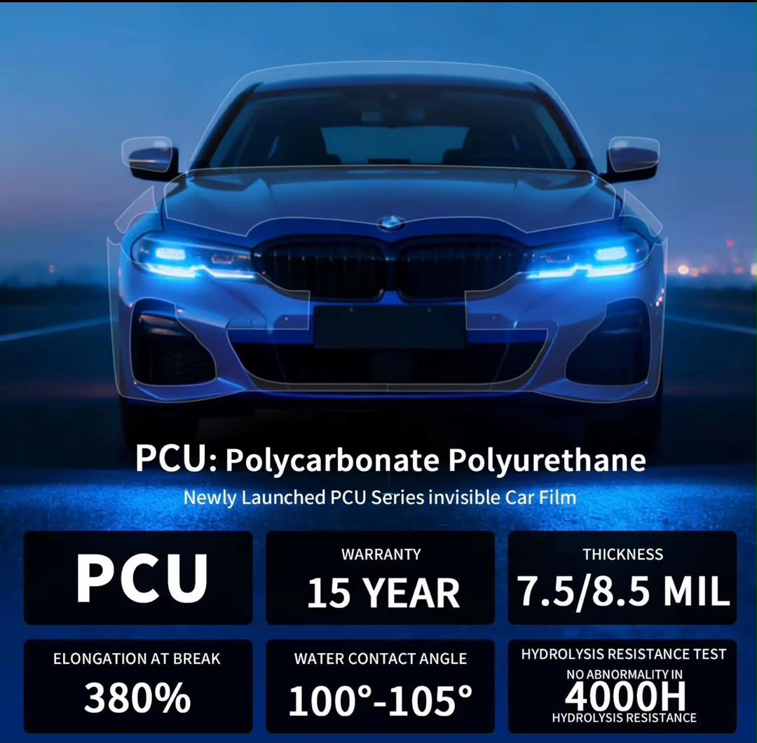 Car protected with PCU PPF